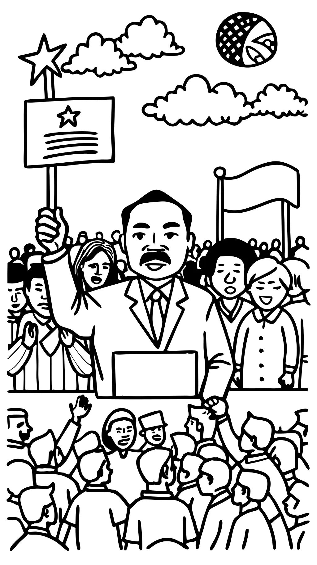 mlk coloring pages